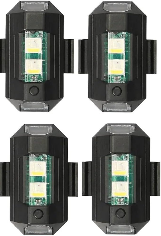 LED Strobe Light, 7 Colors, Rechargeable Waterproof Warning Signal, Universal for Bikes, Cars, Motorcycles, Drones
