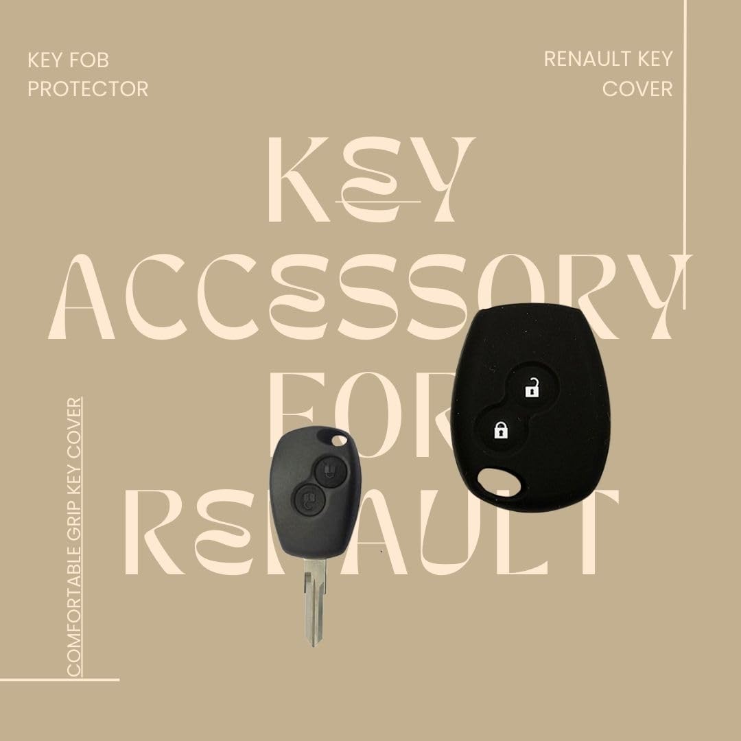 Premium Silicone Key Cover for Renault Duster, Logan, Verito (2008-2018) – Durable Protection, Stylish Design, Comfortable Grip, and Easy Access to Buttons (Pack of 1).