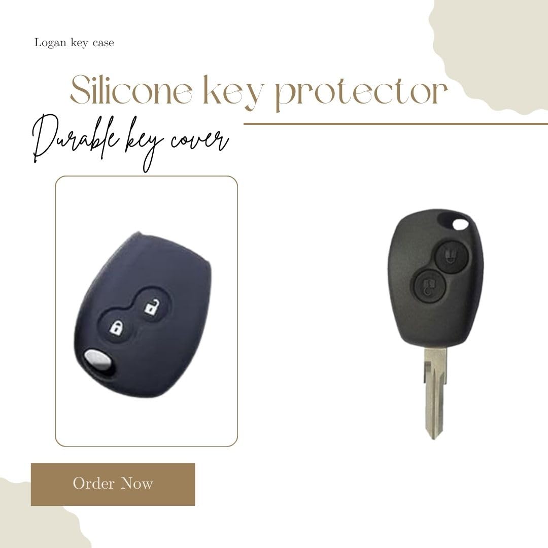 Premium Silicone Key Cover for Renault Duster, Logan, Verito (2008-2018) – Durable Protection, Stylish Design, Comfortable Grip, and Easy Access to Buttons (Pack of 1).
