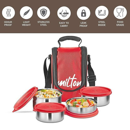 Spare I-Fresh Lid Compatible with Milton Max Meal & Tasty Tiffin | Fits 200ml, 350ml & 550ml Containers | Leak-Proof & Odour-Free Replacement Lid | BPA-Free Food-Grade Plastic | Red (Only Lid)