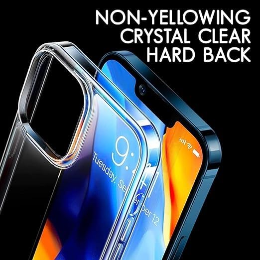 RF REDFOXX Compatible with i-Phone 11 Clear Case | Slim Shockproof Silicon & TPU Back Cover with Camera | Anti-Yellowing Scratch Resistant Transparent Phone Case for iPhone 11 (iPhone 12)
