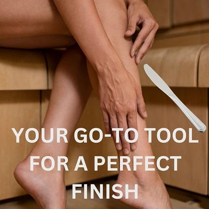 Premium Steel Wax Knife Set Experience Salon-Quality Results at Home with Silky Finish Waxing Spatulas (Set of 2) for Effortless Application and Flawless Results.