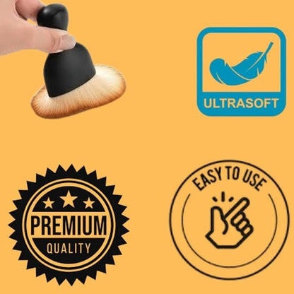 Car Interior Dust Cleaning Brush | Soft Bristle Auto Detailing Brush for Dashboard, AC Vents & Console | Scratch-Free Interior Cleaning Tool | Dense Bristles | Black (Pack of 1)