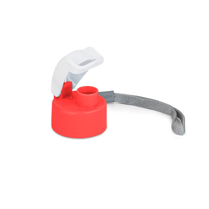 Milton Kool Fusion Replacement Lid, Flip-Top Water Bottle Cap with Strap, Red, Compatible with 560ml-900ml Bottles