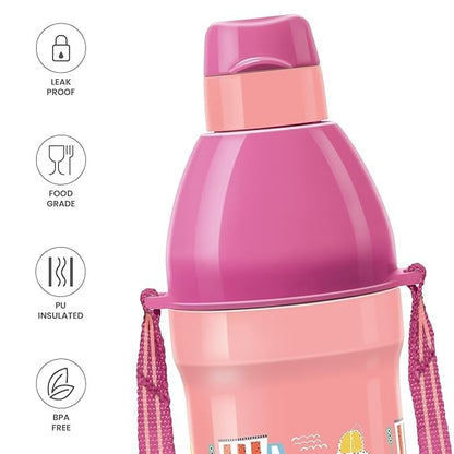 Milton Pink and Purple Replacement Lid, Compatible with Kool Joy and Kool Steelight Water Bottle, 600ml, Leak-Proof, BPA-Free