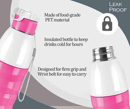 Spare Ready Lid Compatible with Milton Kool Fusion Water Bottle (560ml/700ml/900ml) – Cherry Pink | Leak-Proof BPA-Replacement Cap | Secure Fit Bottle (Only Lid)
