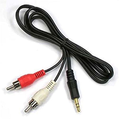 RF REDFOXX Audio Video 2RCA Stereo Cables with 3.5 mm Aux Jack for Home Theaters, Music Players, Set-up Boxes, Speakers and LCD/LED TVs