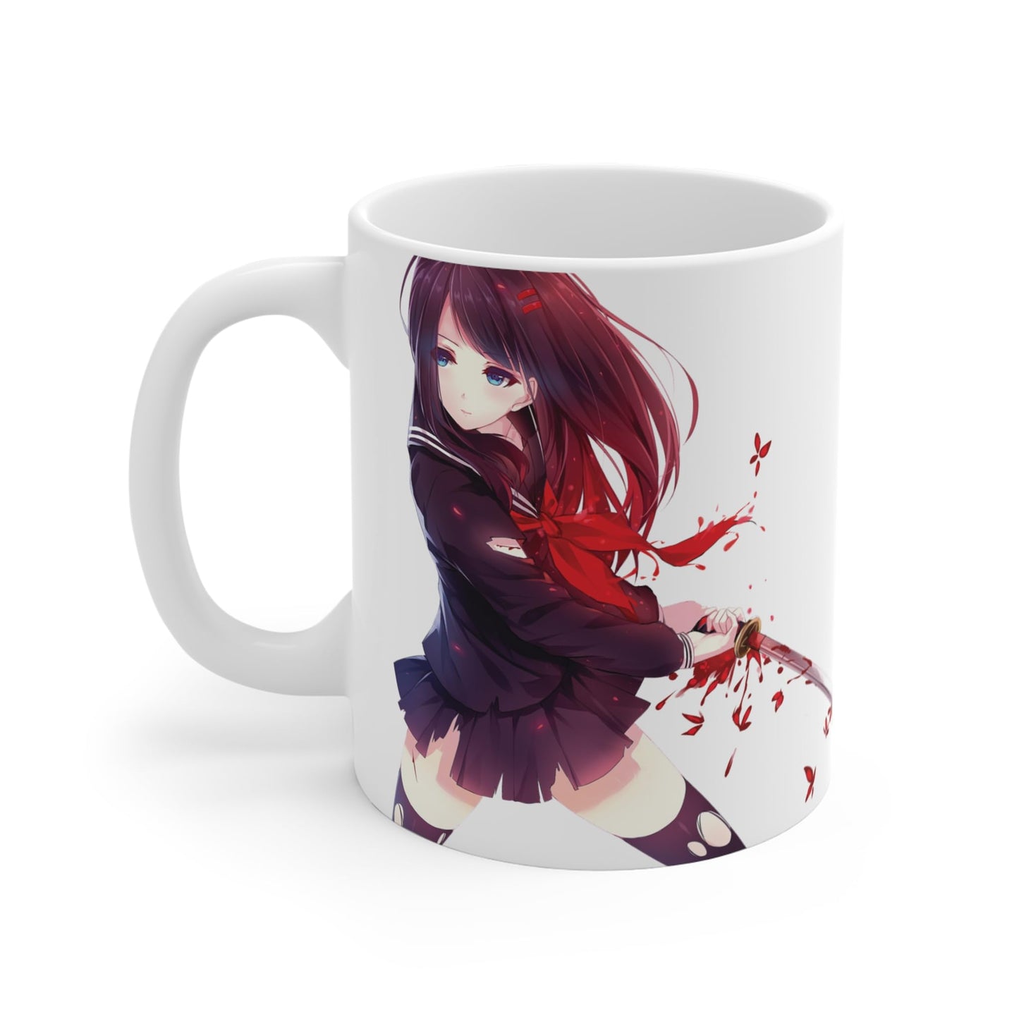 RF REDFOXX Hinata Hyuga Anime Character Design Ceramic Coffee Mug, 350 ml, White