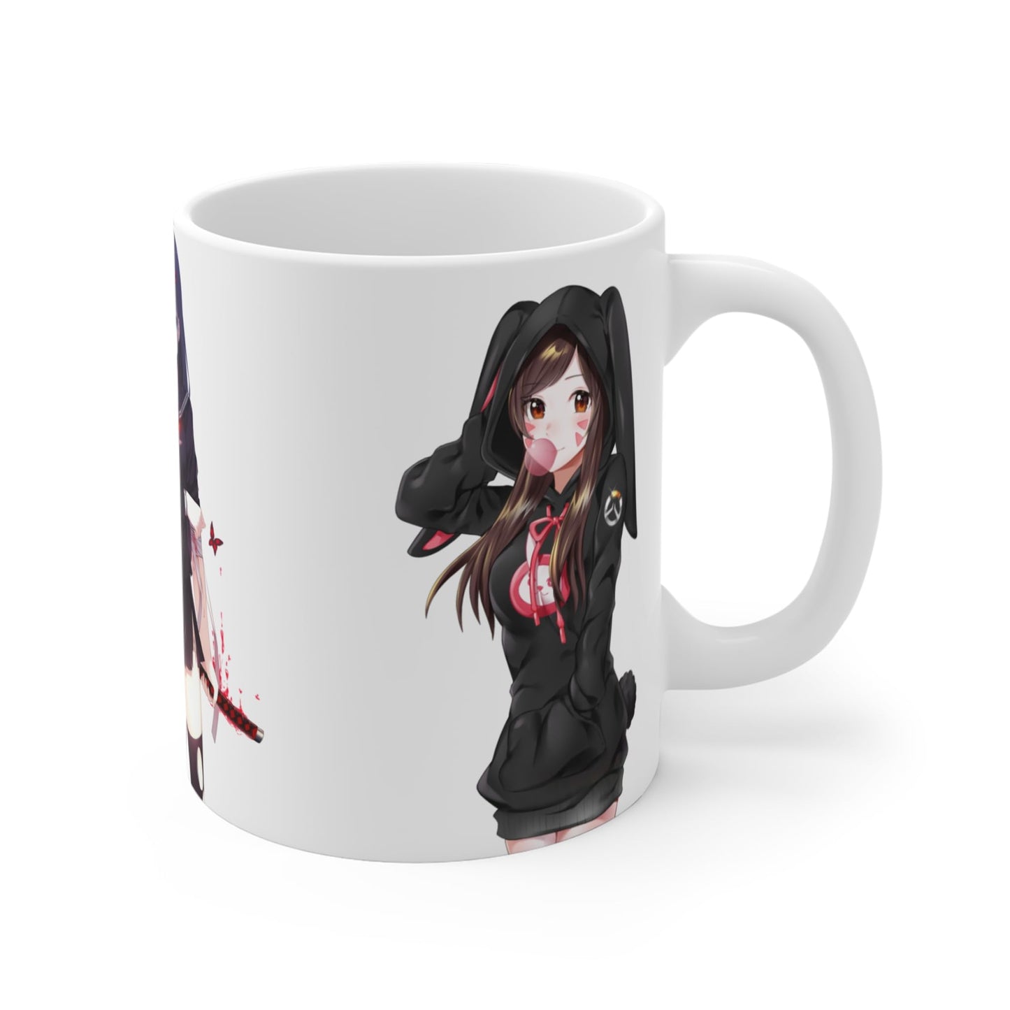 RF REDFOXX Anime Character Coffee Mug, 350 ml, Ceramic, White (Nekopara Kavaii)