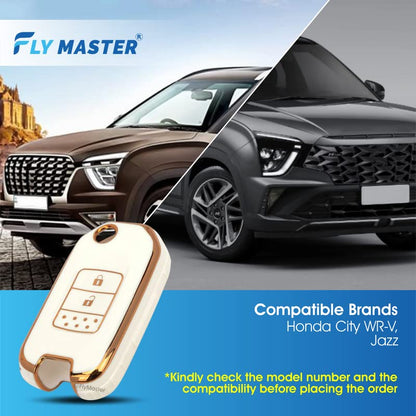 TPU Key Cover Compatible with Suzuki New Dzire New Ertiga. (White)