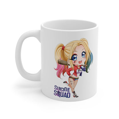 RF REDFOXX Suicide Squad Character Coffee Mug, 350 ml, White Ceramic (Sucide Squad with Morning Wishes)