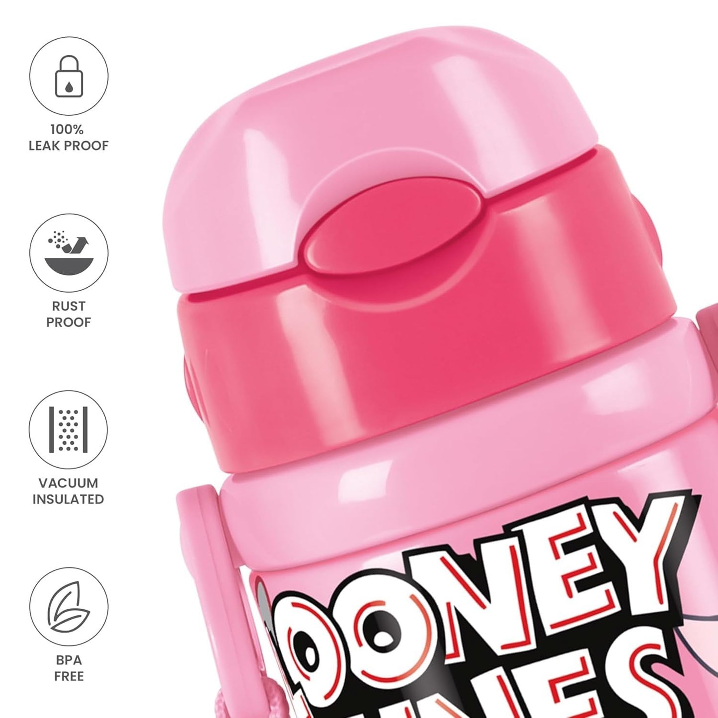 Spare Complete Lid Compatible with Milton Charmy Thermosteel Kids Water Bottle | Fits 350ml & 450ml | Leak-Proof Replacement Cap | BPA-Free | (Only Lid)