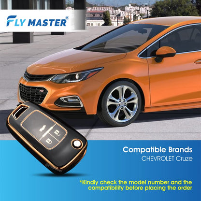 TPU Key Cover Compatible with Hyundai Creta I.20 (2021) Venue Elantra Tucson. (Black)