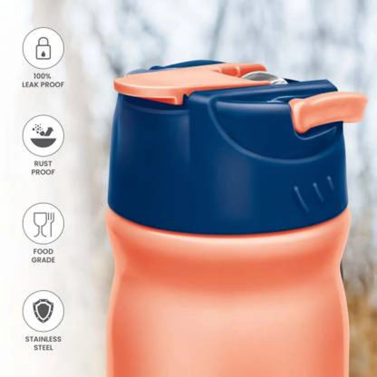 Spare Complete Lid Compatible with Milton Max Sipper Bottle | Fits 600ml & 800ml | Leak-Proof Replacement Sipper Cap | BPA-Free | Travel & Gym Use (Only Lid)