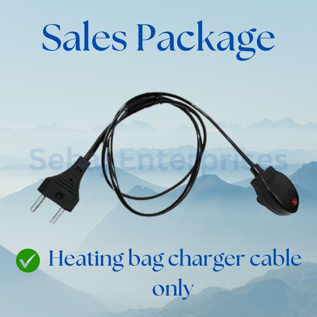 RF REDFOXX Electric Hot Water Bag - Cable/Electric Pain Relief Heating Bag Chargering Cable - Pack of 1 (Only Charger with Cabel).