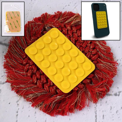 RF REDFOXX Suction Phone Holder Pad for Mobile – Reusable Sticky Grip Mount (1 Pc, Mix Color) | Anti-Slip Silicone Phone Back Pad for Table, Wall, Car Dashboard – Universal Compatibility