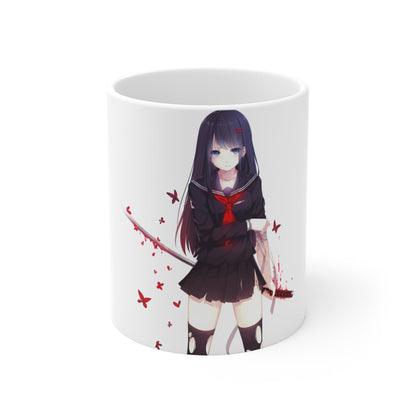 RF REDFOXX Anime Character Coffee Mug, 350 ml, Ceramic, White (Nekopara Kavaii)