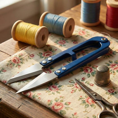 Mini Sewing Scissors Thread Cutter | Portable Embroidery Snips with Ergonomic Handle | Sharp Stainless Steel Yarn Cutter for Tailoring, Stitching, Craft, Fishing Line & DIY (1 Pc)