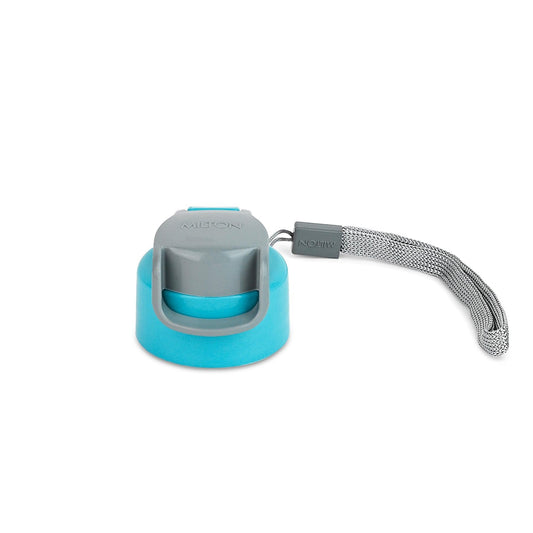Spare Lid for Milton Steel Racer/Convey Bottles | Compatible with 520 ml & 600 ml | Leak-Proof, BPA-Free, Durable Replacement Cap with Strap (Blue)