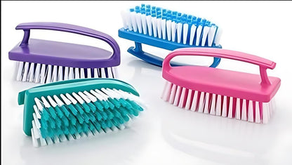 Cloth Washing Brush- Washbasin Cleaning Brush | Nylon Bristles | with Strong Plastic Handle | Soft Silicone Brush for Laundry, Carpet, Floor, Bathroom, Kitchen,Tile, Sink (Color May Vary).