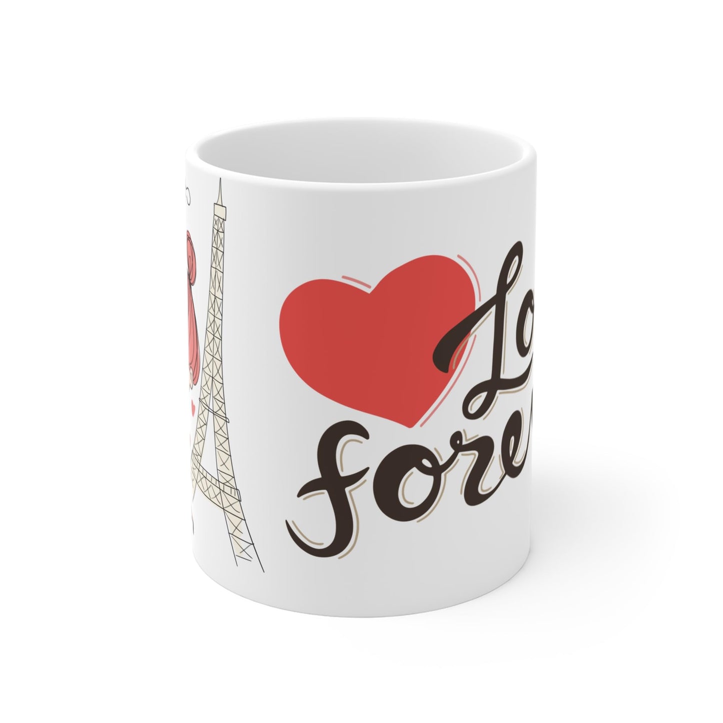 RF REDFOXX Couple Love Design Coffee Mug, 350 ml - I Love You Message Printed - Gift for Boyfriend, Girlfriend, Husband, Wife, and Love Partners