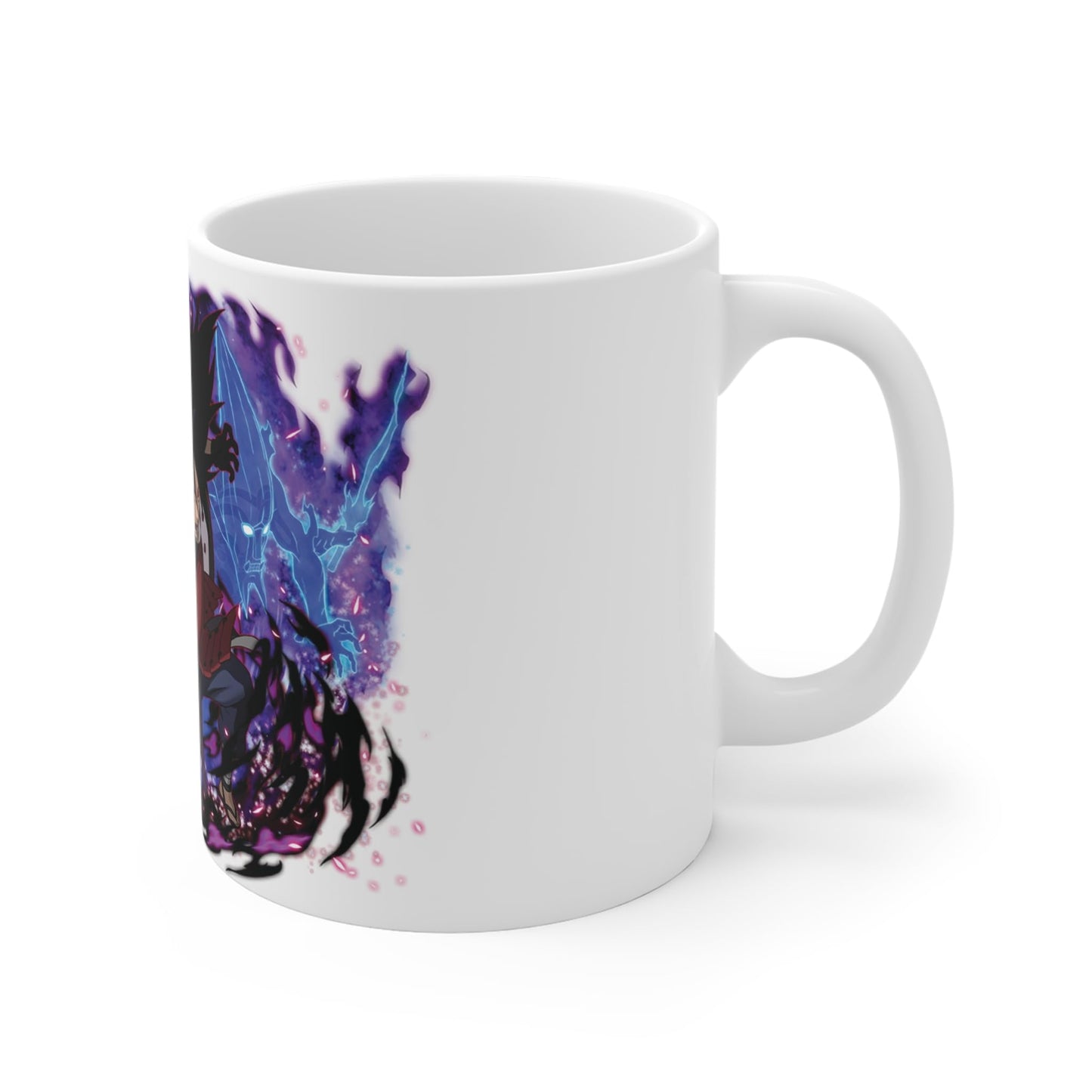 RF REDFOXX Naruto Anime Coffee Mug, Uchiha Madara Design, 350 ml, White Ceramic (Uchiha Madara, Naruto: Ultimate Ninja Madara)