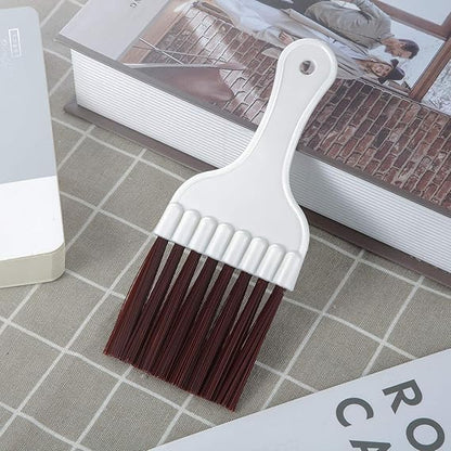 RF REDFOXX 4 Packs Air Conditioner Condenser Fin Cleaning Brush Refrigerator Coil Cleaning Whisk Brush Small Plastic Whisk Brush (Brown)
