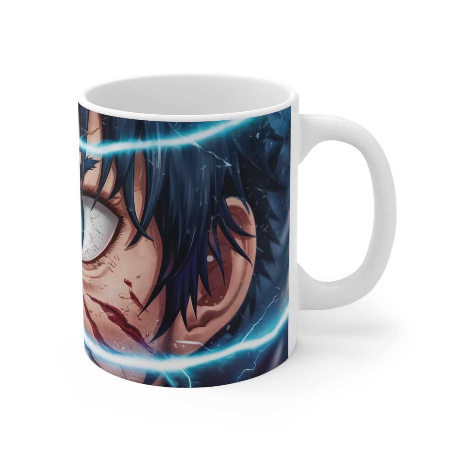 RF REDFOXX Anime Eye Design Ceramic Coffee Mug, 350 ml, White