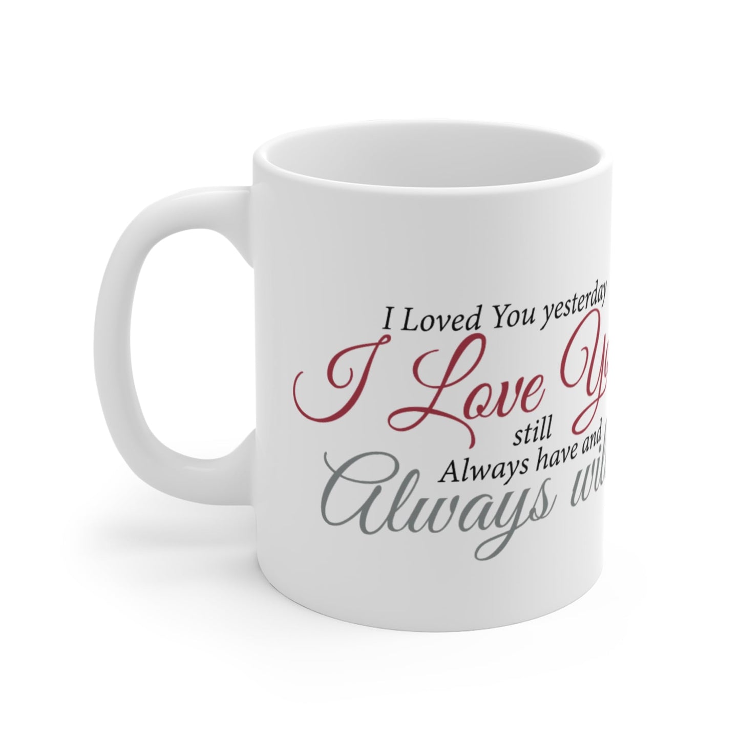 RF REDFOXX Romantic Couple Design Coffee Mug, 350 ml, White Ceramic, Love Message Print