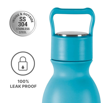 Spare Lid Compatible with Milton Alice Thermosteel Bottle | Fits 500ml, 750ml & 1000ml Bottles | Leak-Proof Replacement Cap for 24 Hours Hot & Cold Flask | (Blue, Lid Only)