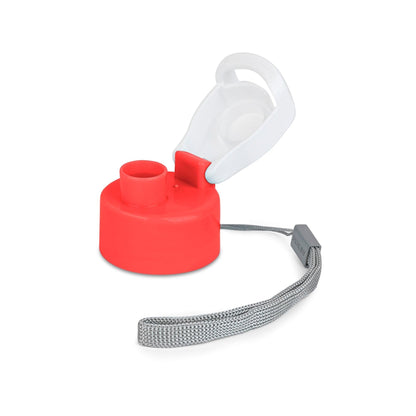 Milton Kool Fusion Replacement Lid, Flip-Top Water Bottle Cap with Strap, Red, Compatible with 560ml-900ml Bottles