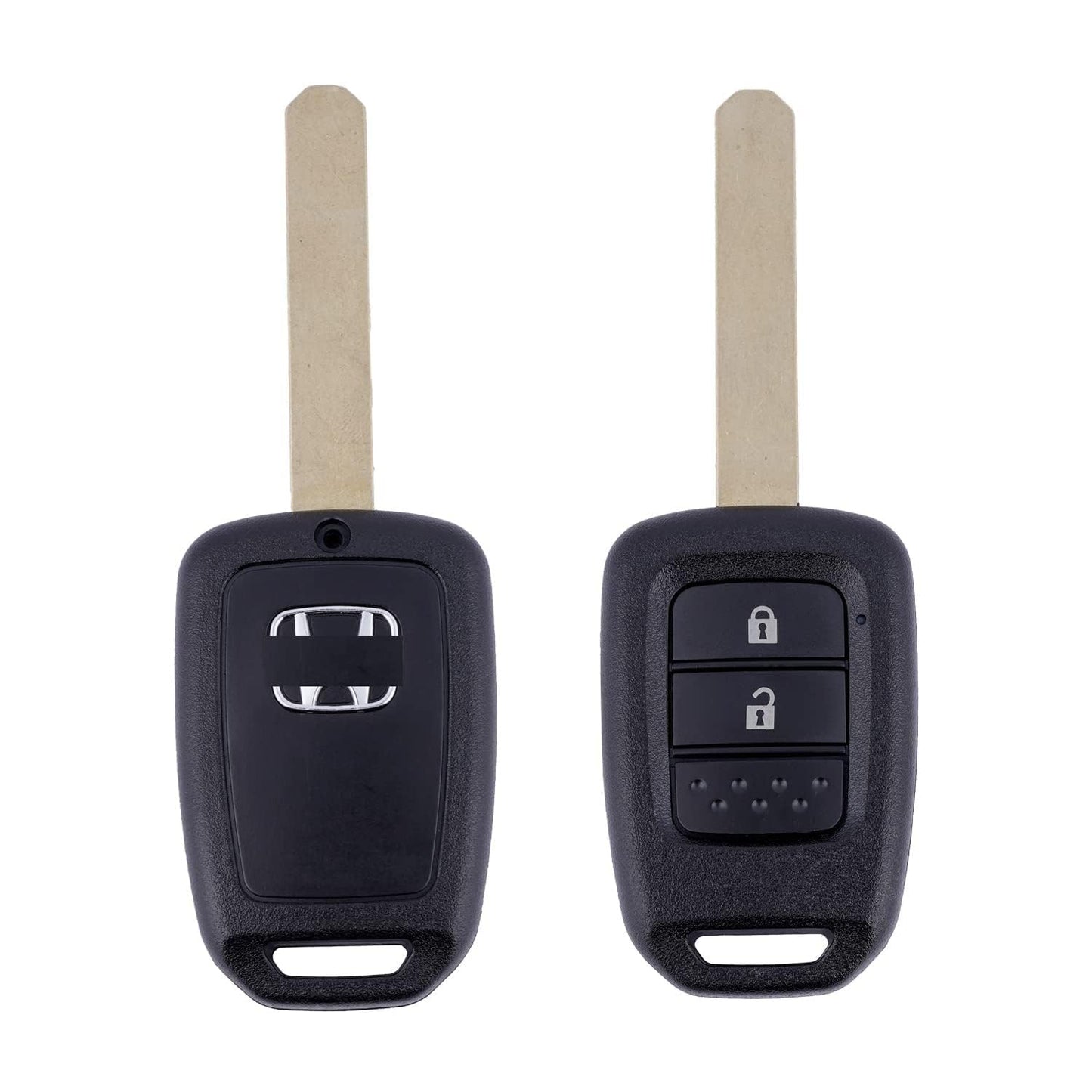 2 Button Key Replacement Shell Compatible for Honda City, I-VTEC, I-dtec, Amaze, WRV, CRV, Jazz