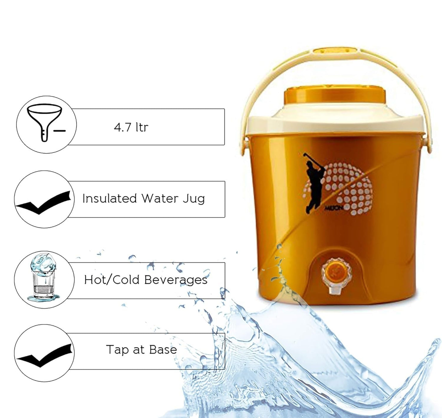 Replacement Tap for Milton Kool Stallion 5 ORA Water Jug (4.7L) | Leak-Proof BPA-Free Dispenser Tap | Easy Press Smooth Flow Spare Tap (1 Pc)