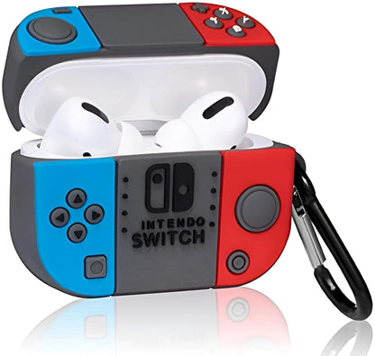 RedFoxx Soft Silicone New 3D Design Cute Anime Shockproof Cover Case with Free Keychain Compatible with Apple AIRPODS PRO 2, (Nintenno Switch)