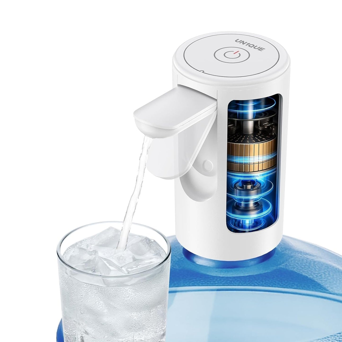 Automatic Water Dispenser Pump for 20L Bottle | USB Rechargeable Wireless Electric Water Can Pump | One-Touch Portable Dispenser with Removable Spout | Low Noise High Efficiency for Home & Office