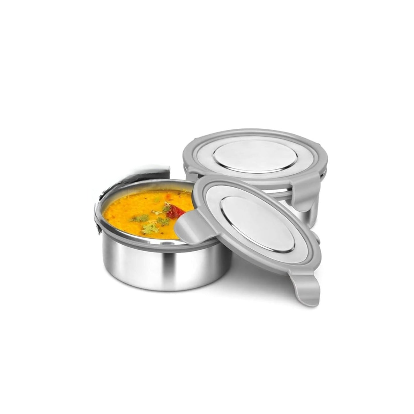 SS Container Compatible with Milton Fresh Meal Click 7” Tiffin | Stainless Steel Replacement Container (0.4mm) | Food Grade Bowl for Lunch Box (No Lunch Box)