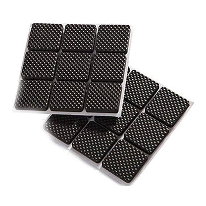 Self Adhesive Furniture Pads for Floor Protection – Square Anti-Slip EVA Foam Pads (Pack of 18) | Scratch Guard for Table, Chair, Sofa, Desk, Cabinet – Black