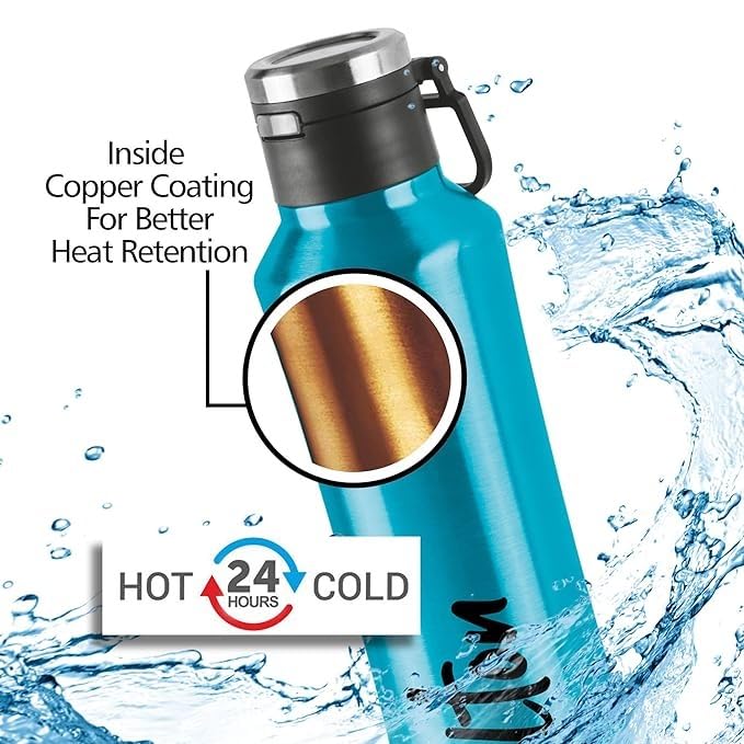 Spare Lid Compatible with Milton Gulp Thermosteel Water Bottle | Fits 575ml / 600ml / 900ml / 1100ml | Leak-Proof Replacement Cap for Vacuum Insulated Flask | 24 Hr Hot & Cold