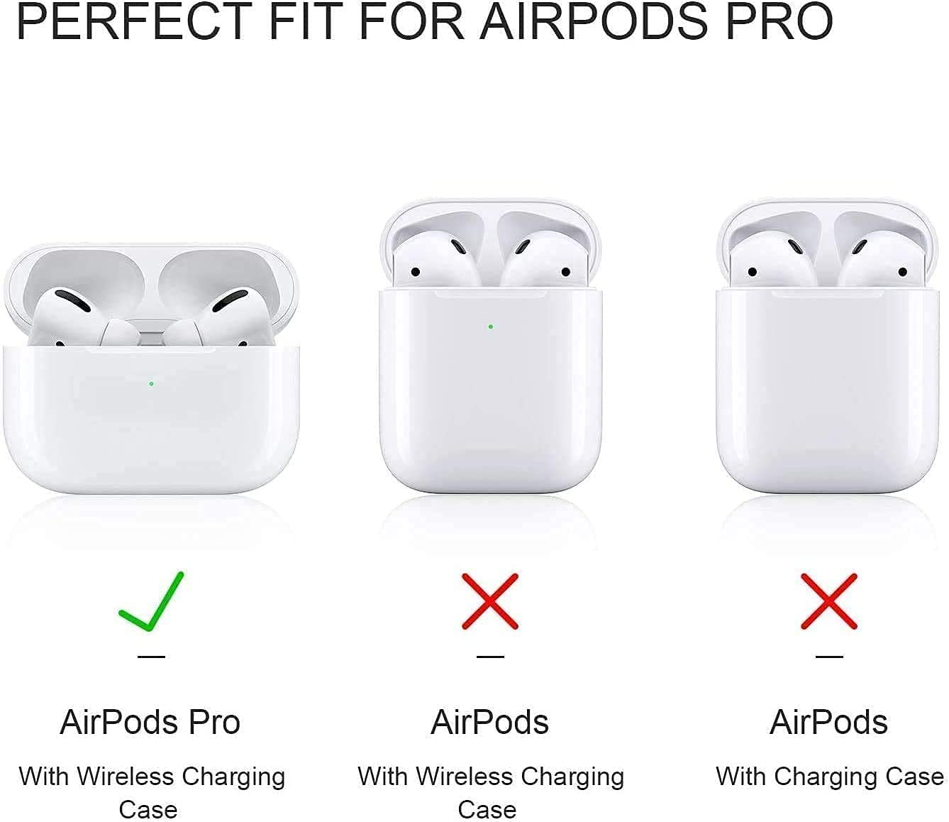 RedFoxx Soft Silicone New 3D Cartoon Design Cute Anime Shockproof CAT Cover Case with Free Keychain Compatible with Apple AIRPODS PRO (NOT for Any Other AIRPODS) (AIRPOD Cover PRO, (American Sheild)