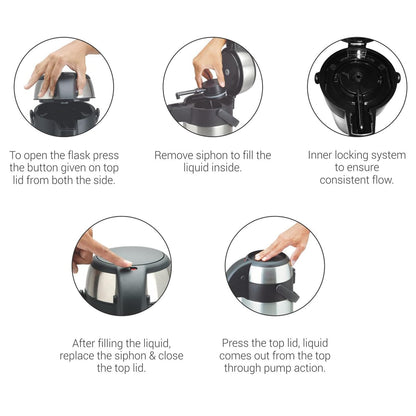Spare Assembly Lid for Milton Majesty Flask – Compatible with 1.9L, 2.2L & 2.5L Beverage Dispensers | Leak-Proof, Durable Replacement Cap (Black)