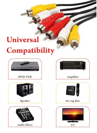 RF REDFOXX 3 RCA Male to Male Cable