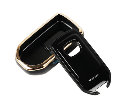 RF REDFOXX Double TPU Material Key Cover, Key Shell Compatible with Honda City, Civic, Jazz, Amaze, CR-V, WR-V, BR-V Smart Key 3 Button Smart Key Cover Light Weight Push Button Start (Pack of 1)