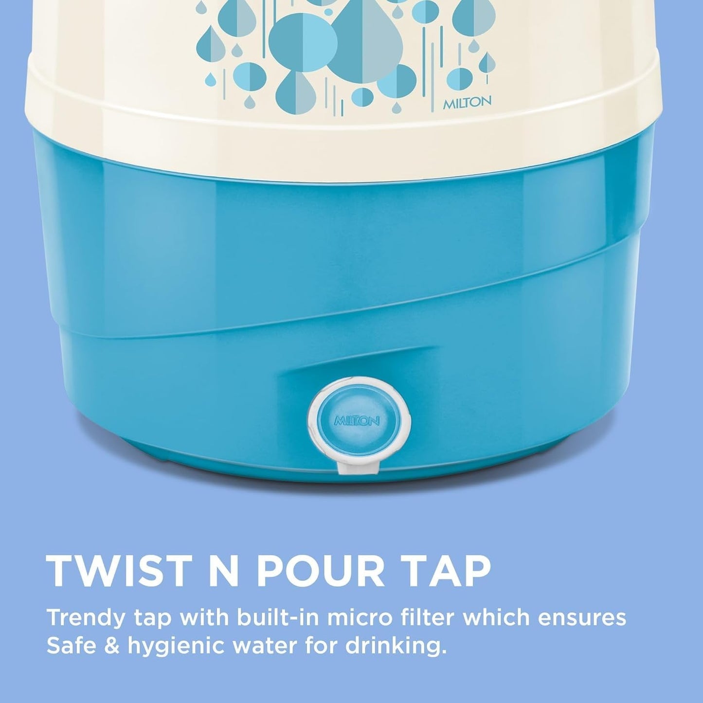 Replacement Water Tap for Milton Kool Pure Water Jug (20L/24L/30L) | Leak-Proof BPA-Free Dispenser Tap | Easy Press Smooth Flow Spare Tap (Blue)