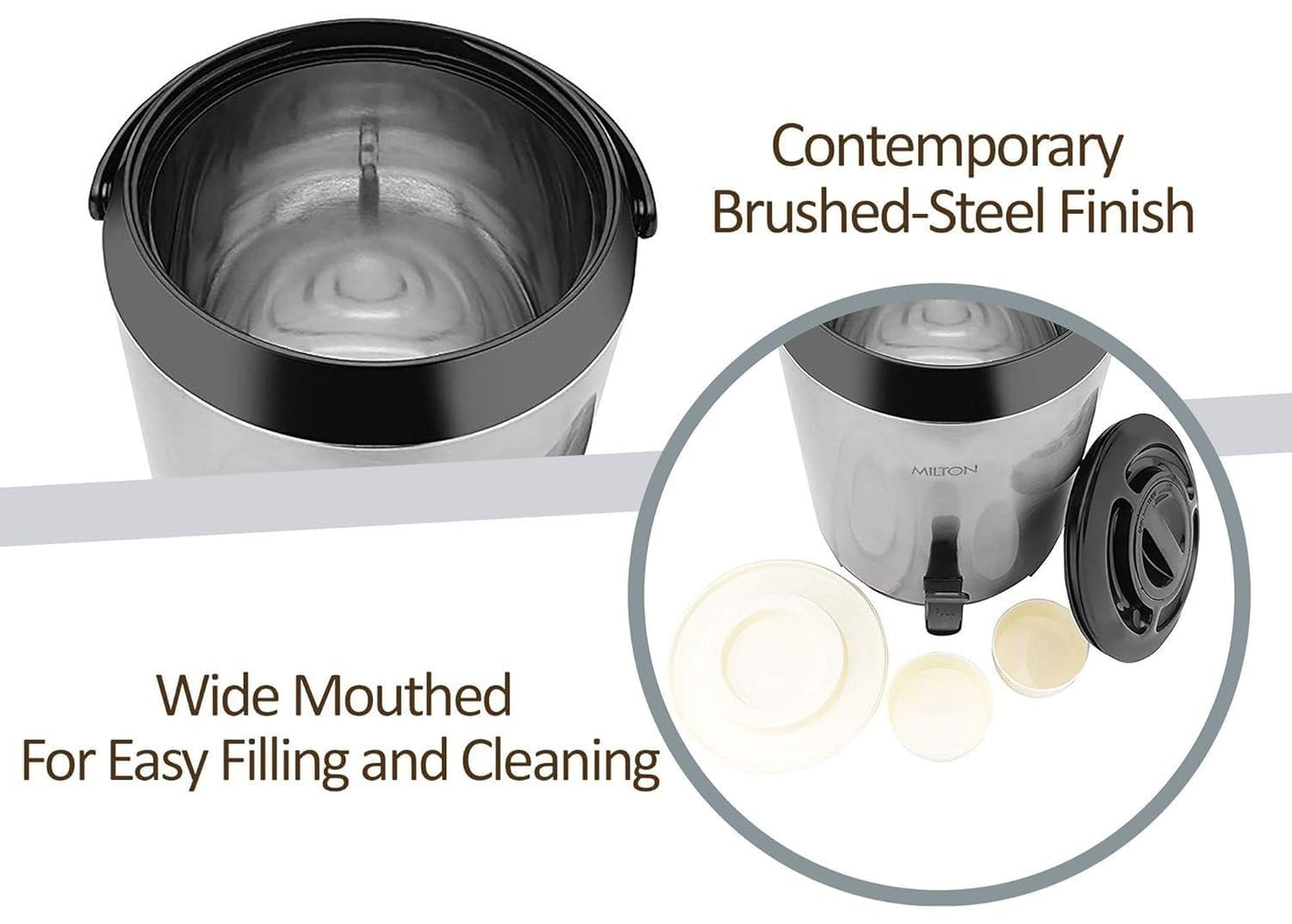Spare Top Cap Compatible with Milton Stellar Thermosteel Water Jug | Fits 3L / 4L / 5L | Leak-Proof Replacement Top Lid for Insulated Water Jug (Only Lid)