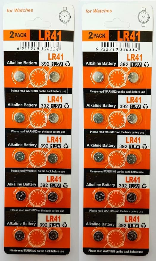 LR41 AG3 LR736 392 392A 192 SR41 Button Coin Cell Battery – Long-Lasting Power for Watches, Toys, Calculators & Medical Devices – Pack of 20.