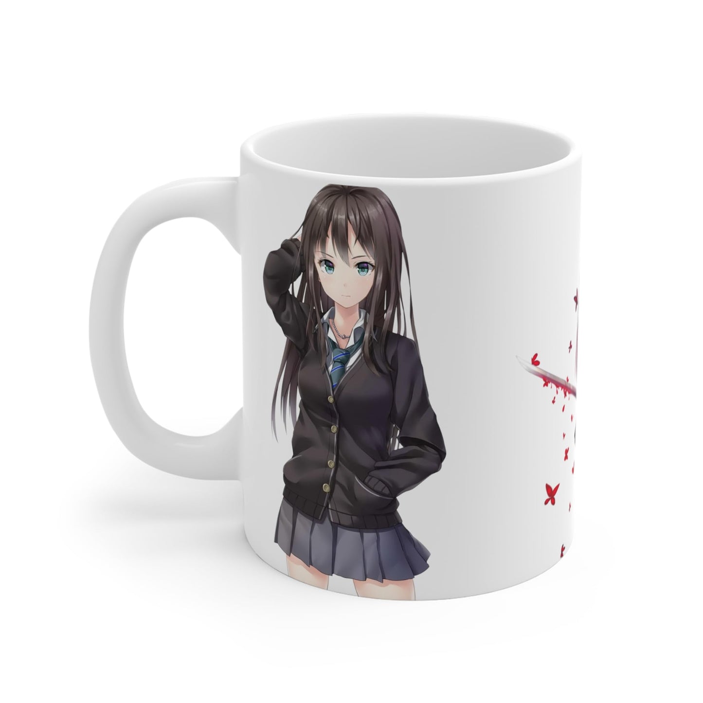 RF REDFOXX Anime Character Coffee Mug, 350 ml, Ceramic, White (Nekopara Kavaii)