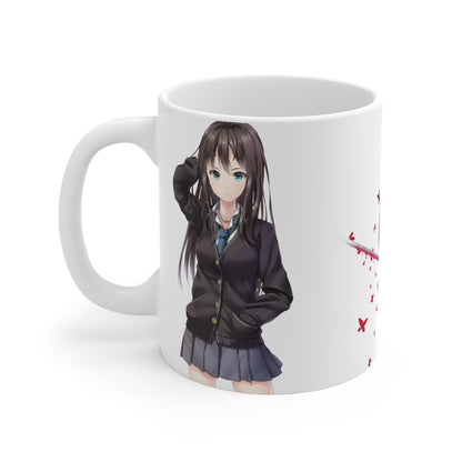 RF REDFOXX Anime Character Coffee Mug, 350 ml, Ceramic, White (Nekopara Kavaii)