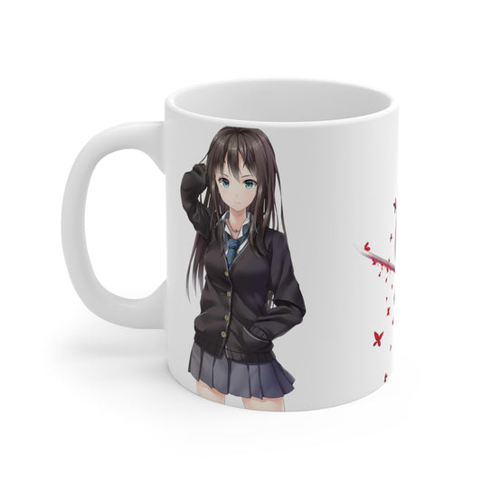 RF REDFOXX Anime Character Coffee Mug, 350 ml, Ceramic, White (Nekopara Kavaii)