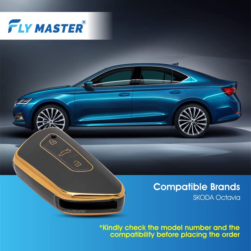 TPU Key Cover Compatible with Hyundai Verna Kona Electric 2ND. (Black)