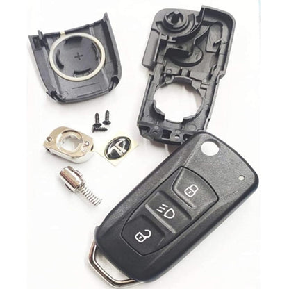 Generic Black 3-Button Auto Key Shell for TATA ARIA, Safari STROME, Tiago, Zest, Bolt, TIGOR, Yodha Pickup, Hexa, NEXON, Harrier, ALTROZ, GRAVITAS (RG56)